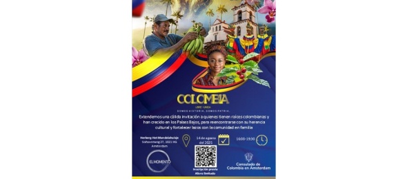 El Consulado de Colombia en Ámsterdam invita a personas con raíces colombianas que crecieron en los Países Bajos a reconectar con su herencia cultural