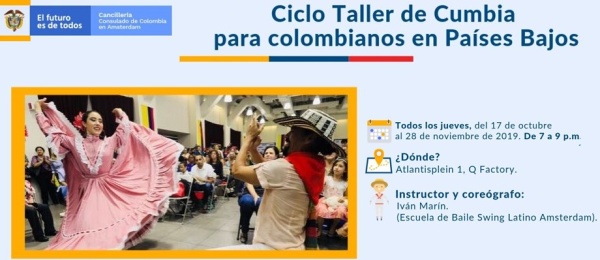 Consulado de Colombia en Ámsterdam invita al Ciclo Taller de Cumbia para colombianos 