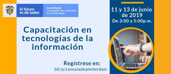 Consulado de Colombia en Ámsterdam invita al taller sobre tecnologías de la información que realizará el Consulado